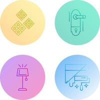 Tiles and Doorknob Icon vector