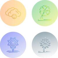 Cloudy and Clover Icon vector