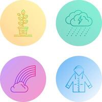 Planting and Rainy Day Icon vector