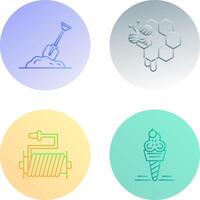 Digging and Honeycomb Icon vector