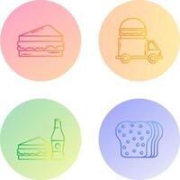 Sandwich and Fast Food Icon vector