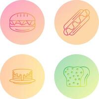 Sandwich and Hotdog Icon vector