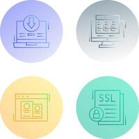 Downlaod and Layout Icon vector