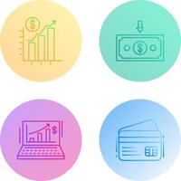 Chart Up and Money Down Icon vector