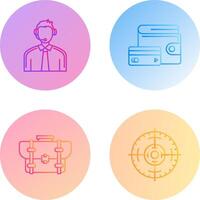 Customer Support and Wallet Icon vector