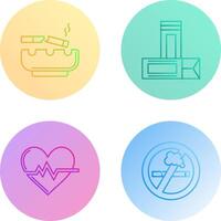 Broken Cigarette and Chewing Gum Icon vector