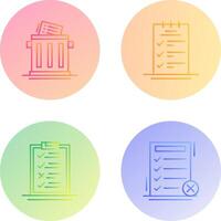 Trash List and Booking CheckList Icon vector