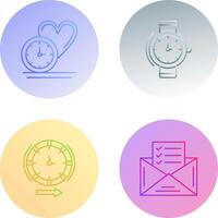 Love and Wrist Watch Icon vector