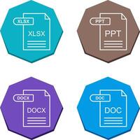 XLSX and PPT Icon vector