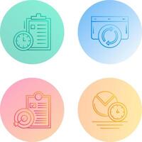 Time Management and Refresh Icon vector