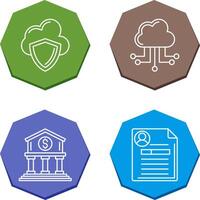 Cloud Computing and Shield Icon vector