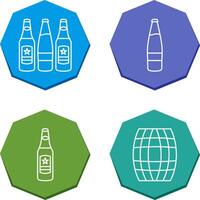 Beer Bottles and alcohol Icon vector