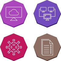 Cloud Systems and Connected Icon vector