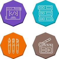 Web Coding ND Server Icon vector