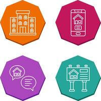 Apartment and Application Icon vector