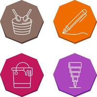 Drum and Pen Icon vector