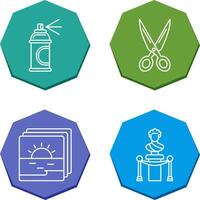 Spray and Scissors Icon vector