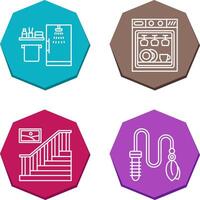 Shower and Dishwasher Icon vector