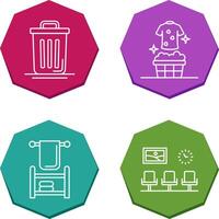 Trash Can and Laundary Icon vector