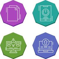 Copy and Power Icon vector