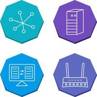 Internet and Server Network Icon vector