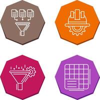 Data Collection and Engineering Icon vector