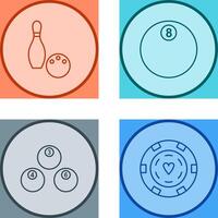 Bowling and Eight Ball Icon vector