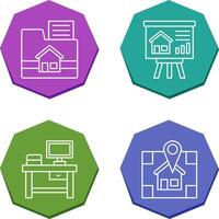 Folder and Presentation Icon vector