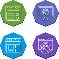 Web Browser and Monitor Screen Icon vector