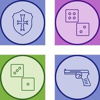 Dice and Shield Icon vector