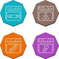 Search Bar and Download Icon vector