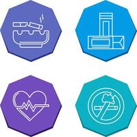 Broken Cigarette and Chewing Gum Icon vector
