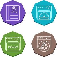 Bookmark and Speedometer Icon vector