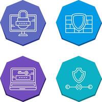 Password and Firewall Icon vector