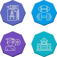 Study Tools and Sport Faculty Icon vector