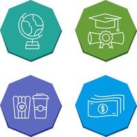 Globe and Graduation Icon vector