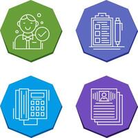 Hire and Check List Icon vector