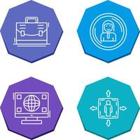 Briefcase and User Icon vector