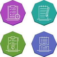 Medical Examination List and Check Up List Icon vector