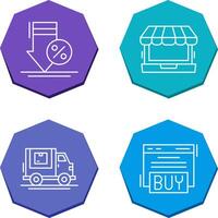 Discount and Online Shopping Icon vector