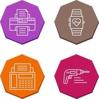 Smartwatch and Printer Icon vector