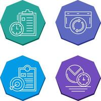 Time Management and Refresh Icon vector