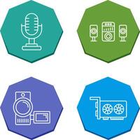 Microphone and Sound System Icon vector