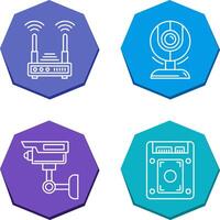 Router and Web Cam Icon vector