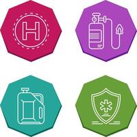 Helipad and Oxygen Icon vector