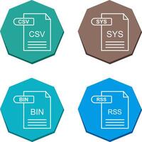 CSV and SYS Icon vector