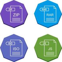 ZIP and RAR Icon vector
