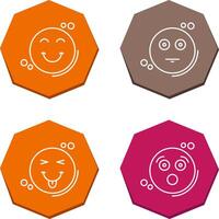 Smile and Neutral Icon vector