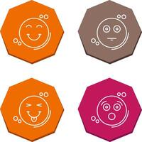 Smile and Neutral Icon vector