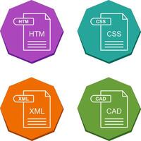 HTM and CSS Icon vector
